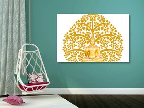 Stampa su tela – Buddha con albero della vita