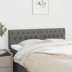 Testiera 2 Pz Grigio Scuro 80 X 7 X 78/88 Cm İn Tessuto /