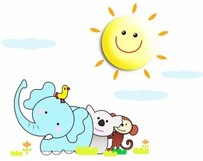 Lampada da parete LED per bambini LED/1W/3xAAA solellino