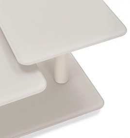 Tavolino da salotto color crema in vetro 54x115 cm Elvi – Marckeric