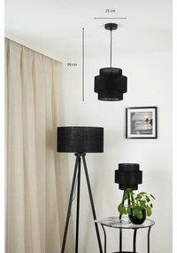 Brilagi - Lampadario a sospensione con filo SPACE YUTE 1xE27/15W/230V diametro 25 cm nero