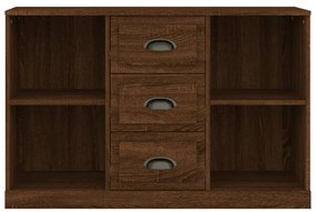 Credenza rovere marrone 104,5x35,5x67,5 cm in legno multistrato