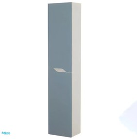 Colonna Portaoggetti "Minori" Da 30 Cm Composto Da Un'Anta Finitura Azzurro Polvere/Bianco Opaco