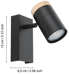 Eglo 39647 - Luce Spot da parete a LED CARTAGENA 1xGU10/4,5W/230V 3000K