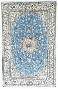 Nain Tappeto 160x240 Blu (Iran) Annodato A Mano