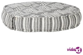 vidaXL Pouf 100x20 cm in Tessuto Grigio a Strisce