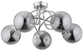 Lampadario a plafone BANKO 5xE14/10W/230V cromo lucido