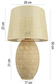 Lampada da tavolo RAMZES 1xE27/40W/230V dorata