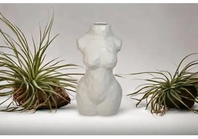 Vaso in ceramica bianco 30 cm