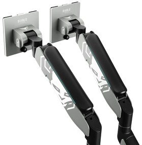 Supporto Doppio per Monitor da 49 Pollici Grigio e Nero RGB X-Arm Dual