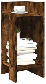 Tavolini Laterali 2 Pz Con Ripiano Rovere Fumo 25,5x27x60 Cm /