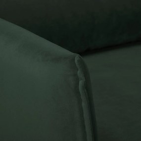 Poltrona verde scuro con rivestimento in velluto Juli – Ropez