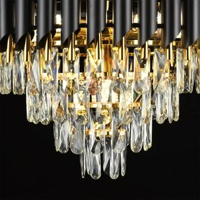 Brilagi - Lampadario a catena ECLIPSE 7xE14/10W/230V Ø 48 cm nero/oro