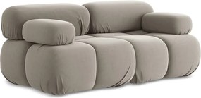 Divano componibile beige con rivestimento in velluto 190 cm Lokua – Makamii