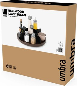 Organizer da bagno rotante in legno nero per cosmetici Bellwood - Umbra