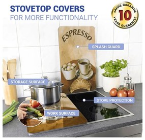 Set di 2 coperchi in vetro per fornelli Coffee - Wenko
