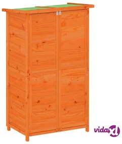 vidaXL Rimessa da Giardino Marrone 83x57x140 cm Legno Massello di Pino