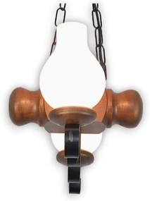 Brilagi - Lampadario a sospensione con catena RUSTIC 2xE14/40W/230V faggio/noce