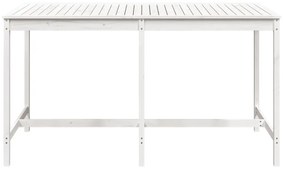 Tavolo da giardino bianco 203,5x90x110cm legno massello di pino