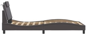 Giroletto con Testiera Crema 100x200 cm in Similpelle