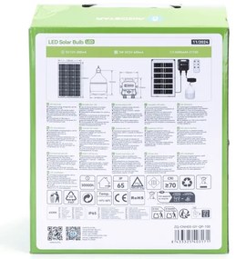 Aigostar - Lampadario solare LED con sensore LED/35W/12V 3000 mAh 6500K diametro 10 cm