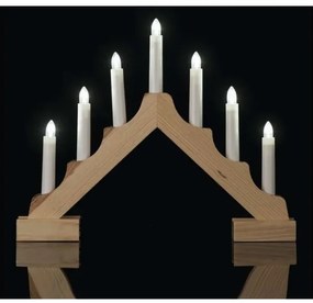 Candeliere natalizio LED 7xLED/2xAA beige