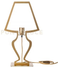Lampada da tavolo design silhouette grande oro trasparente
