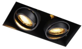 Faretto da incasso intelligente nero senza cornice 2 luci incl. Wifi GU10 - Oneon Honey