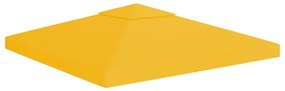 Copertura Superiore Per Gazebo A 2 Strati 310 G/m² 3x3 M Gialla /