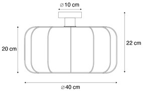 Plafoniera Japandi bianca 40cm - Madleine