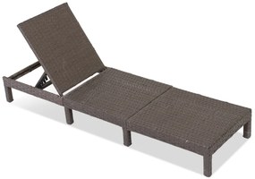 Lettino in polyrattan marrone Atlanta Garden Point