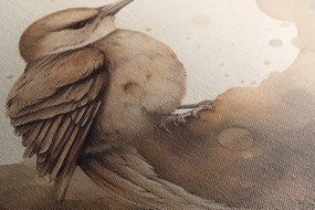 Quadro su tela – Uccellino sognante