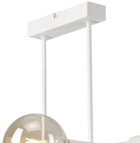 Lampadario a sospensione con supporto rigido ASTRID 4xE27/60W/230V bianco