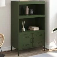 Credenza Verde Oliva 68x39x113 cm in Acciaio 842974