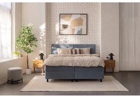 Letto boxspring blu con contenitore 160x200 cm Elva Bold – Bonami Selection