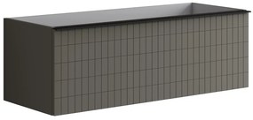 Mobile da bagno sotto lavabo Pixel grid grigio laccato opaco L 120 x H 40 x P 45.5 cm 2 cassetti, lavabo non incluso