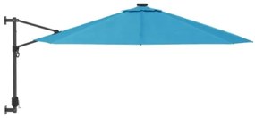 Ombrellone a Parete Blu Mare 290 cm