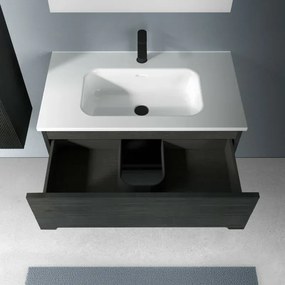 Mobile bagno sospeso 60 lava cannettato 2 cassetti lavabo e specchio Rigo