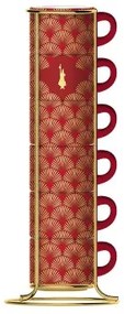 Set di 6 Tazze da Caffè Bialetti Deco Glamour Rosso