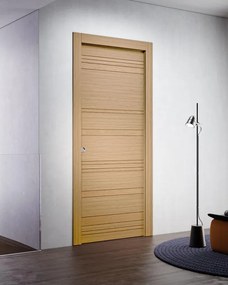 Porta interna scorrevole Incanto F in legno colore rovere, L 80 x H 210 cm, apertura reversibile