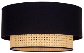 Duolla - Plafoniera BOHO 1xE27/15W/230V diametro 45 cm nero/rattan