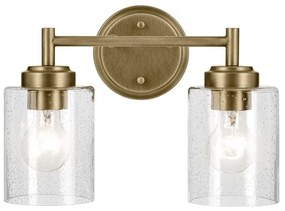 Kichler KL-WINSLOW-2W-NBR - Applique WINSLOW 2xE27/60W/230V ottone