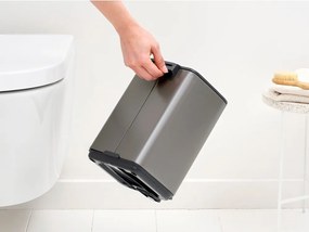 Cestino per la spazzatura grigio in acciaio con pedale 4 l Bo – Brabantia