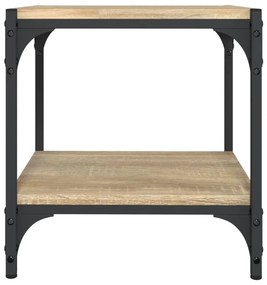 Mobile tv rovere sonoma 40x33x41 cm legno multistrato e acciaio