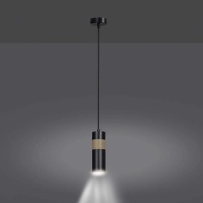 Lampadario a sospensione AKARI 1 BLACK