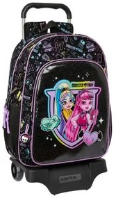 Trolley per la Scuola Monster High Nero 33 x 42 x 14 cm