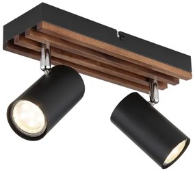 Globo 57909-2 - Faretto KAYDEN 2xGU10/25W/230V nero