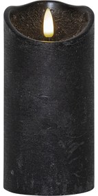 Candela LED in cera nera, altezza 15 cm Flamme Rustic - Star Trading