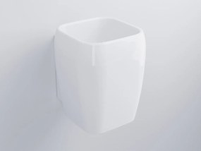 Cielo Shui Lavabo 36x46 Sospeso Monoforo Mezza Colonna In Ceramica Bianco Lucido