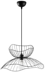 Lampadario nero con paralume in metallo ø 50 cm Farac – Opviq lights